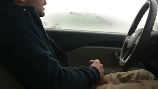 Spontaneous jerk off in car