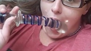 Dildo in wet pussy