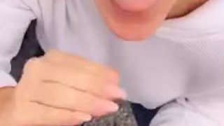 Cherie DeVille gives driver public BJ at rest stop