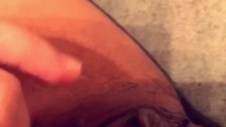 Teen Fingers Wet Pussy with Huge Clit