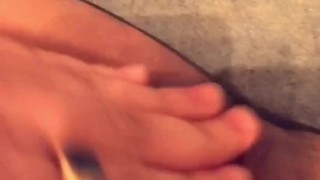 Teen Fingers Wet Pussy with Huge Clit