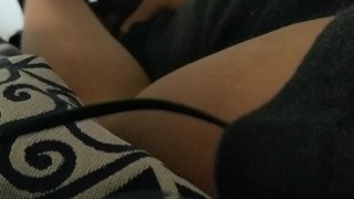 Home alone, soft moans and huge load