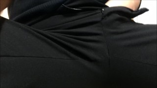 touching myself under my clothes.