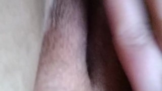 BDSM milf cums too fast with glass toy in her creamy pussy