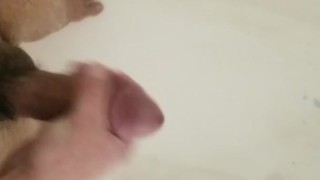 Jacking off in the shower