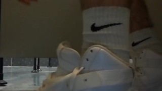 Cum in my sneakers and then wearing them