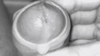 Super close up cumshot with moaning (Black & White)