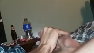 4k Masturbating to porn. Big dick cum covered. She cums then my turn.