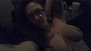 Curvy af MILF rubs her huge titties and wants u to watch. Then lick?