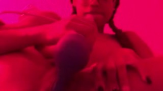 Wand Masturbation - gotta be quiet.