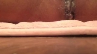 Playing with my pussy before shower