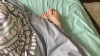 Girlfriend Stretching Feet In The Morning