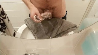 Big white cock With cream caught in the mirror is IT your stepbrothers?