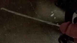 Desperation piss public 60 seconds at hotel parking garage.