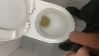 Just a pissing with cock ready to Explode. That's really hard for a boy