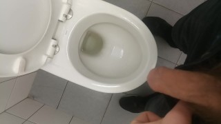 Just a pissing with cock ready to Explode. That's really hard for a boy