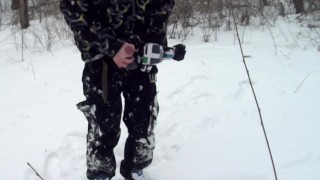 Outdoor Joy in the Snowbound Forest