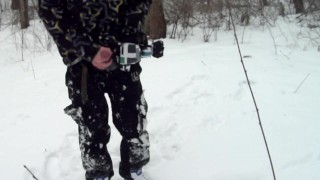 Outdoor Joy in the Snowbound Forest