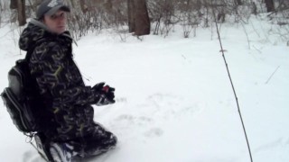 Outdoor Joy in the Snowbound Forest