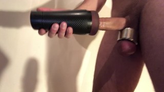 Balls Bouncing in Ball Stretcher ** Fleshlight Fucking**