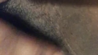 Ebony toothbrush play wet pussy orgasm