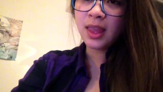 MissDeeNicotine - Smoking with Glasses on for a Fetish Fan!!