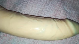 BBW EBONY Real Orgasm On Huge Dildo