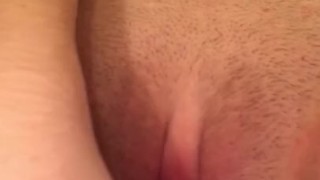 Playing with my pussy on my period