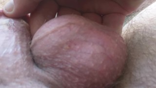 Small dick cum on public outdoor balcony on golf course.
