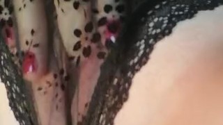 stepmom wet pussy play in panty for stepson