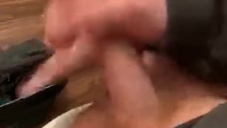 Shooting cum on my bathroom floor