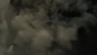 Asmr touching the snow with heavy breathing