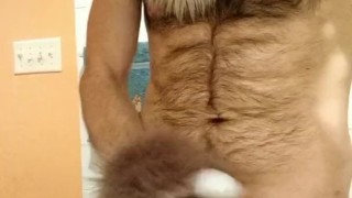 Getting off in a deer partial fursuit.