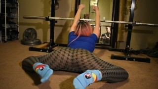 Amber Blank Show: Stretching in houndstooth