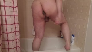 Chubby Bear Cub Fucks Ass With Knotted DireWolf Dildo