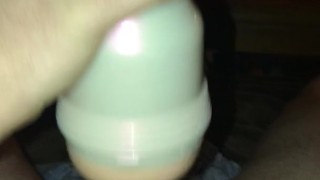 Just a guy and his pocket pussy.