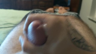 Beating my thick dick before work