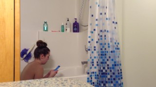 REAL ROOMmate getting naked in the bathroom!