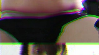VHS style video of me playing with my tits.