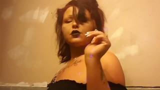 goth succubus dances for you while getting wet