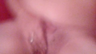Horny wife plays while husband watches