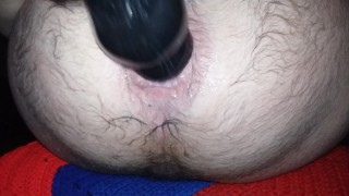 A hairy boy and his buttplug