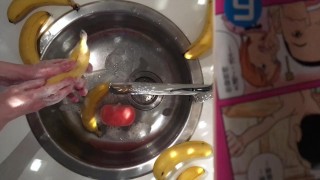 Hands fetish: I'll wash this banana with my soft hands