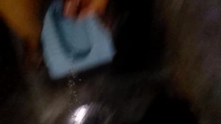 pissing and fucking hardcore in toilet room.