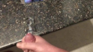 Cumming in a Shot Glass! Spilled Out Sorry :(