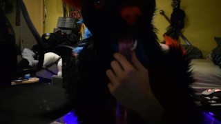 Little Femboywolf is waching porn and cum in his face Pt.3