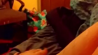 Pussy footing around- foot fetish masturbating girl