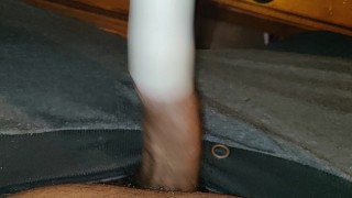 I explode into a vacuum tube my uncut black cock barely fit in