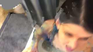 Part 2 of hot MILF shower blowjov POV with cumshot facial