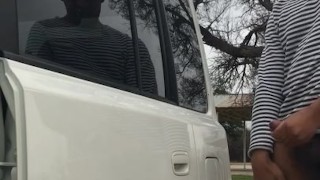 EXHIBITIONIST JERKING IN PUBLIC PARK TO PORN. SHOOTING CUM OUTSIDE MY CAR!